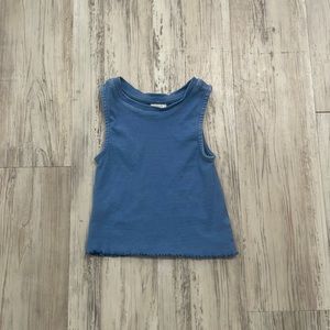 Zara girls blue cropped tank size 7
